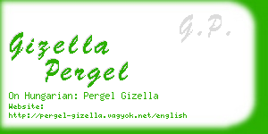 gizella pergel business card